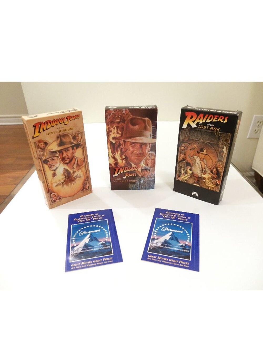 Indiana Jones Raiders of the Lost Ark, Temple of Doom, Last Crusade VHS